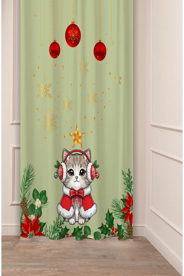 Christmas Pine Tree Christmas Tree Snow New Year Christmas Patterned Specially Designed Digital Printed Background Curtain