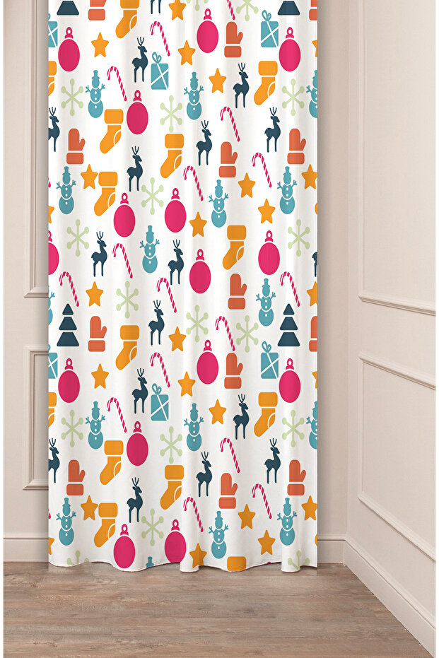 Christmas Pine Tree Christmas Tree Snow New Year Christmas Patterned Specially Designed Digital Printed Background Curtain