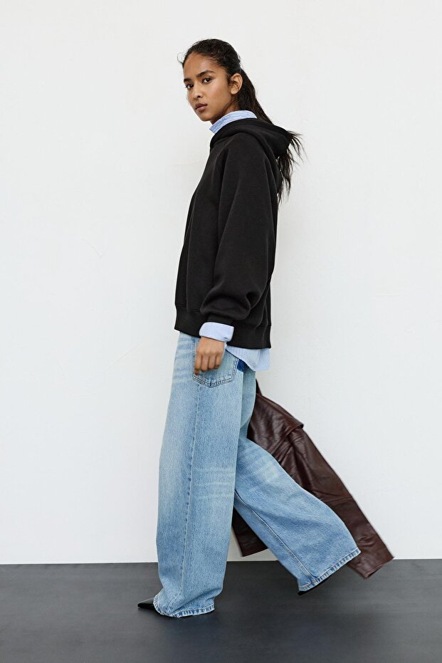 Oversize kapüşonlu sweatshirt - 4