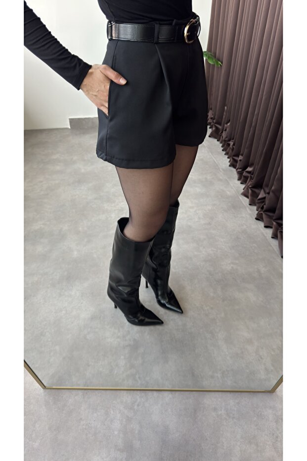 Pileli Kısa Şort - 8