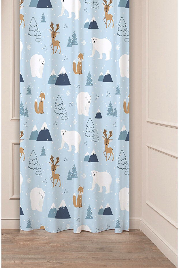 Christmas Pine Tree Christmas Tree Snow New Year Christmas Patterned Specially Designed Digital Printed Background Curtain
