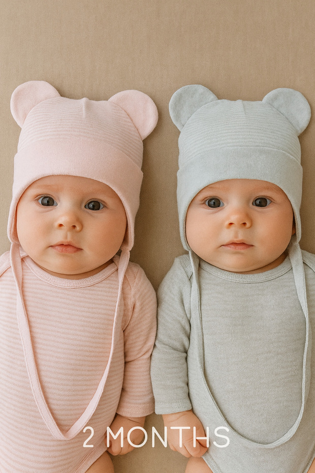 100% cotton twin baby beanie