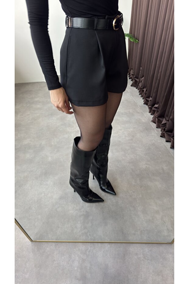 Pileli Kısa Şort - 7