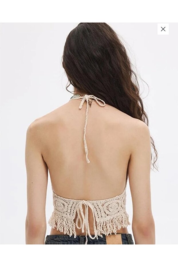 Ben püsküllü crop top - 2