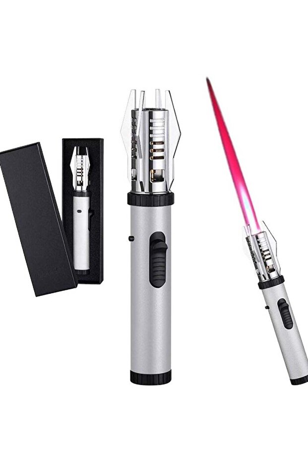 Creative Solar Beam Torch Windproof Adjustable Jet Flame Candle Lighter (White)