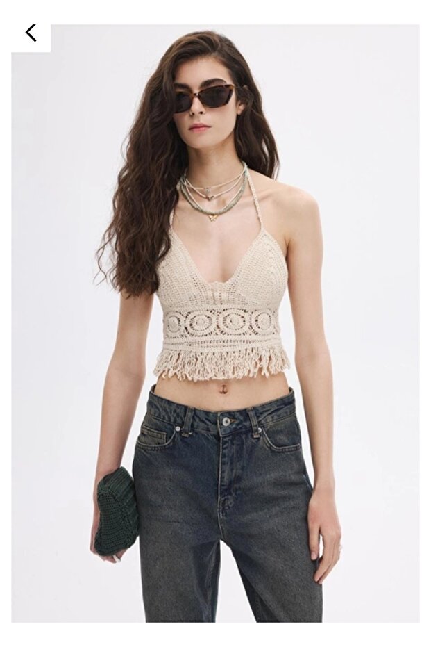 Ben püsküllü crop top - 1