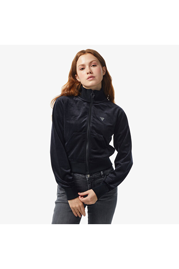 Kadın Siyah Sweatshirt - 1