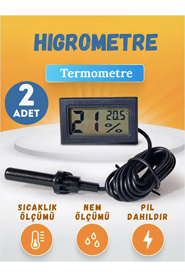 2-Adet FY-12 Higrometre – Kuluçka Makinesi için Nem ve Sıcaklık Sensörü - 1