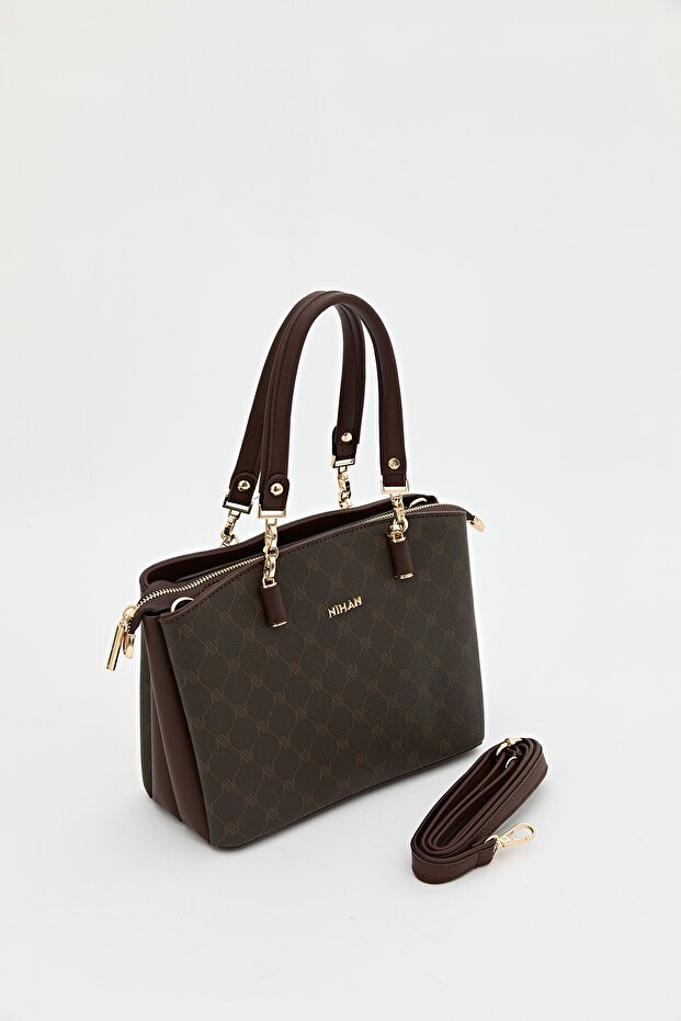 Monogram Shopper Çanta Kahve - 1