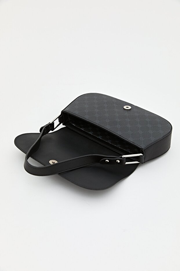 Monogram Clamshell Shoulder Bag Black - 5