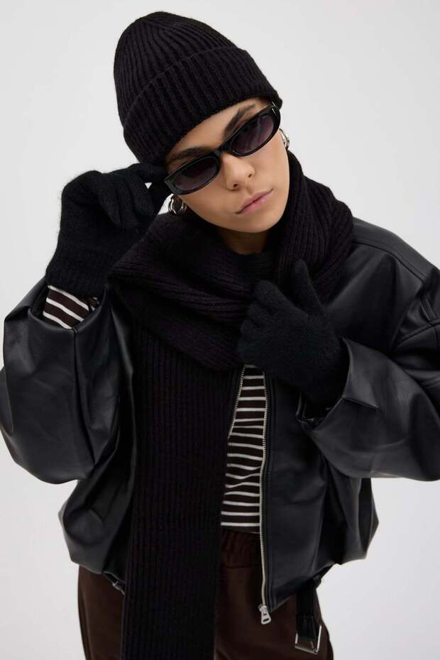 Fitilli Örme Atkı - 3