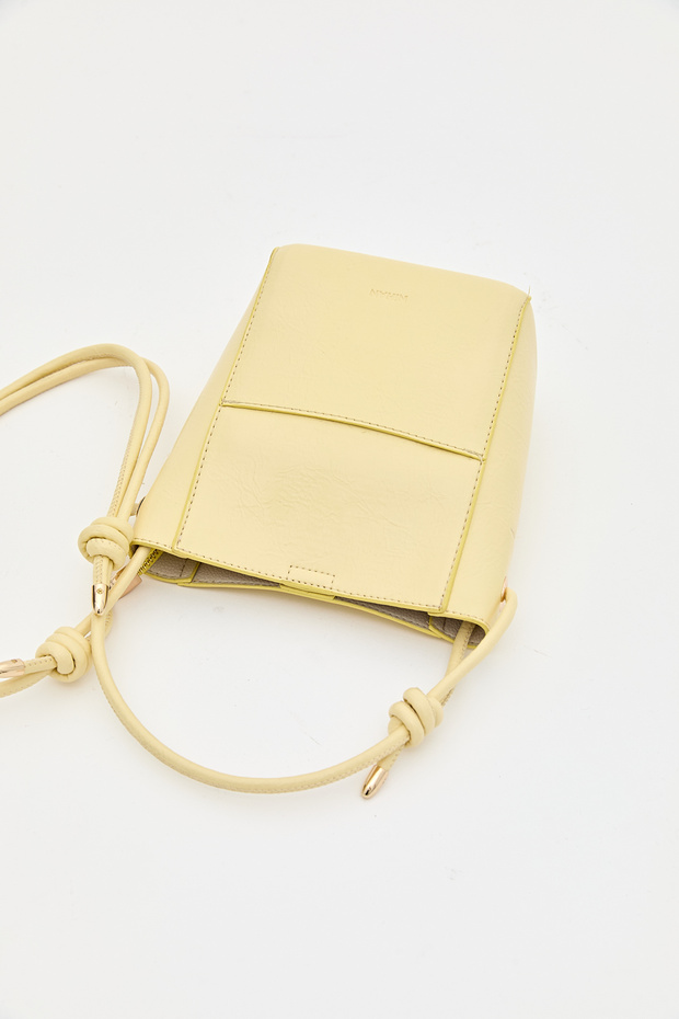 Çapraz Askılı Mini Çanta Sarı - 5