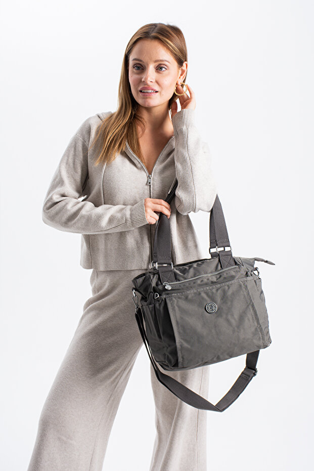 Waterproof Parachute Fabric Women's Bag with Crossbody and Shoulder Straps
