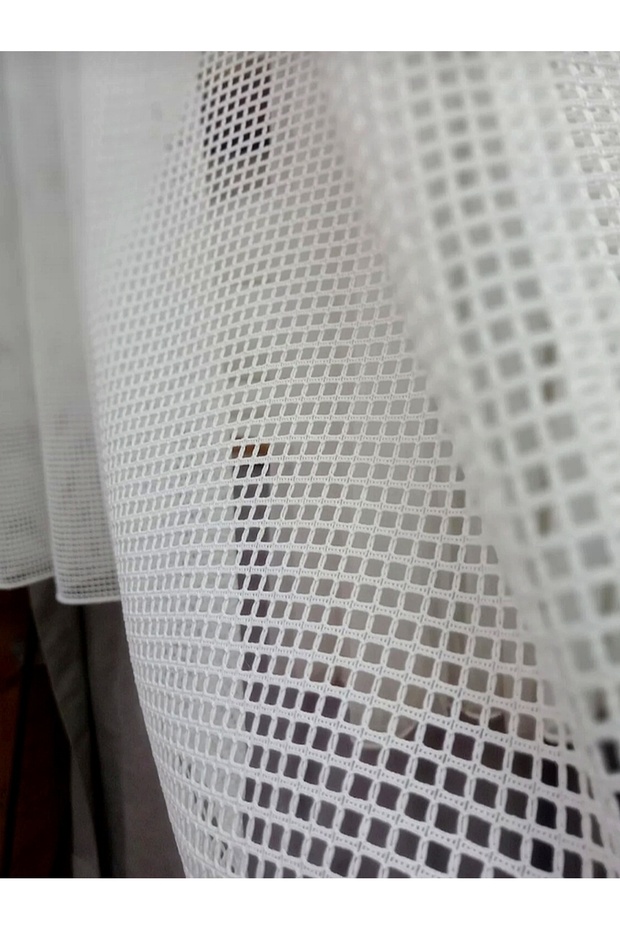 Mesh Tulle Curtain, High-Quality Textured 1-to-3 Tightly Pleated Tulle Curtain, Width 285, Length 230.