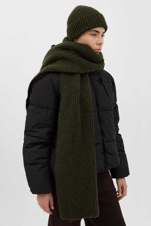 Fitilli Örme Atkı - 1