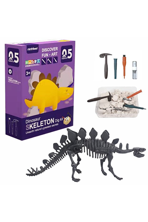 Stegosaurus Fossil Dig Kit for Kids | STEM Dinosaur Excavation & Skeleton Discovery