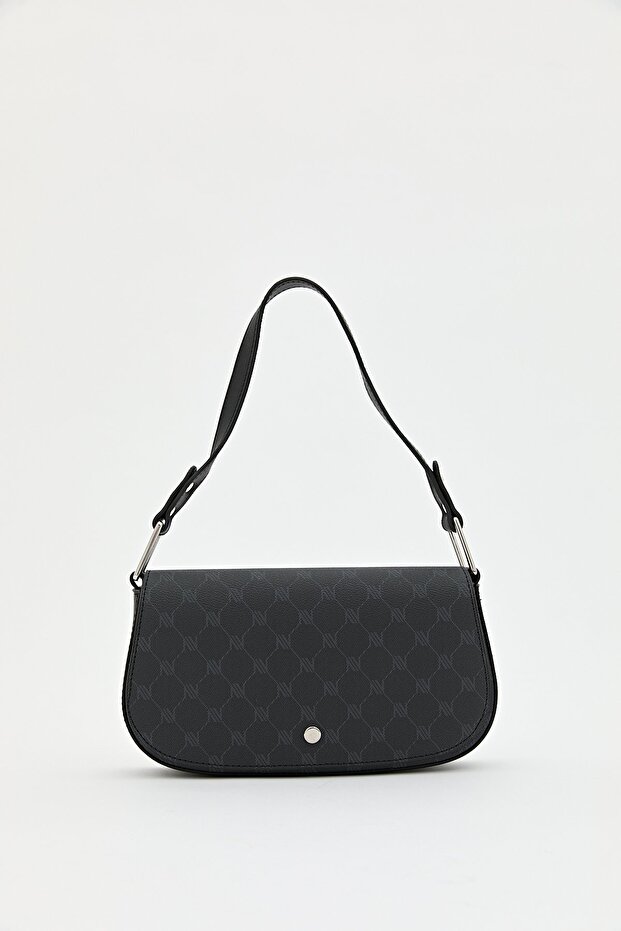 Monogram Clamshell Shoulder Bag Black - 2