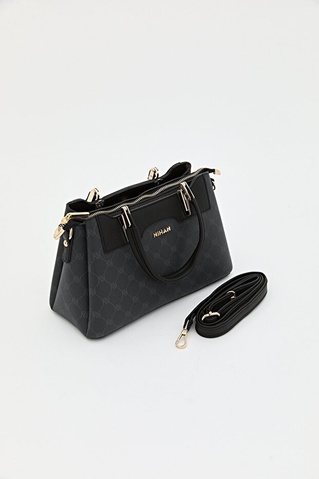 Monogram Tote Çanta Siyah - 1