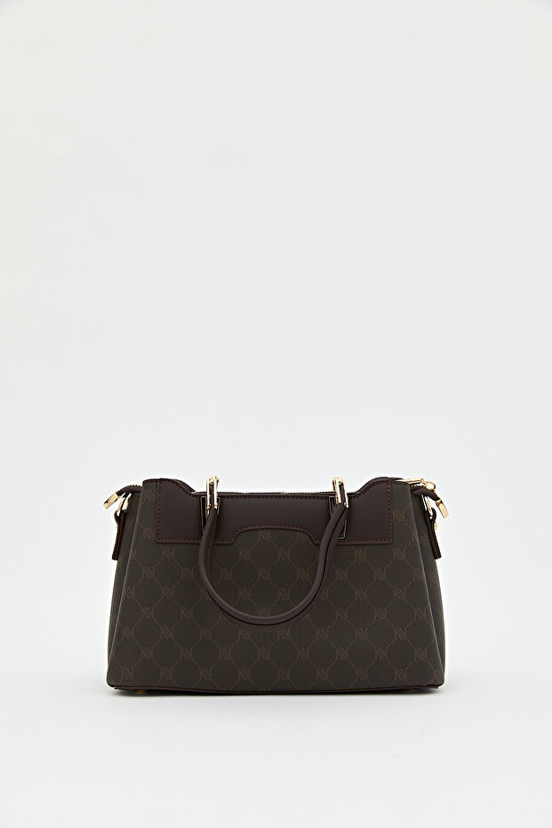 Monogram Tote Çanta Kahve - 5
