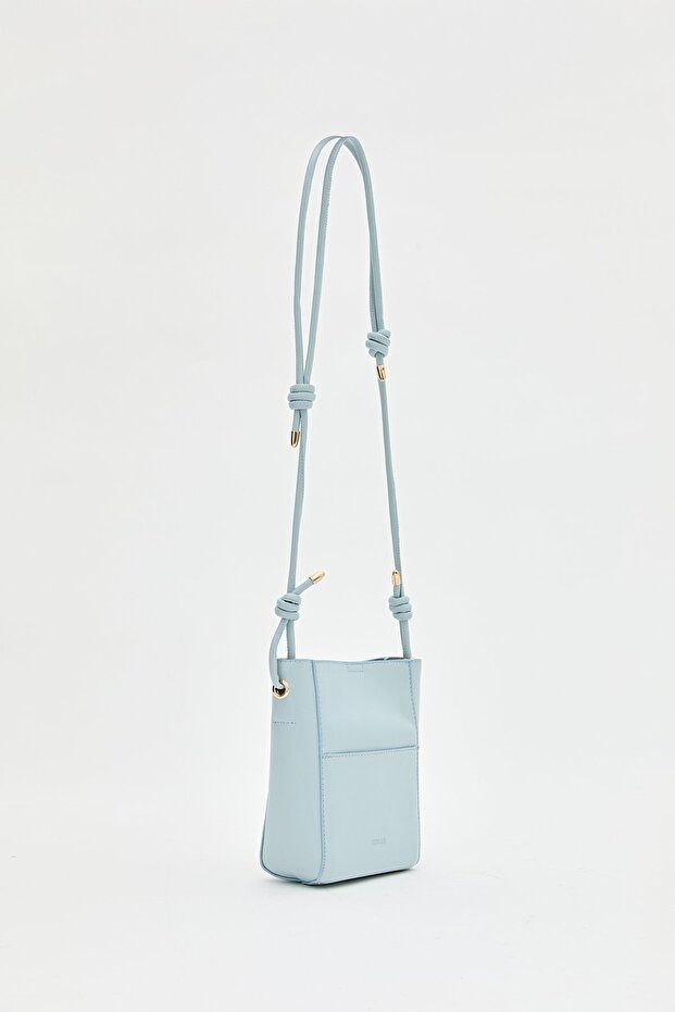 Çapraz Askılı Mini Çanta Mavi - 1