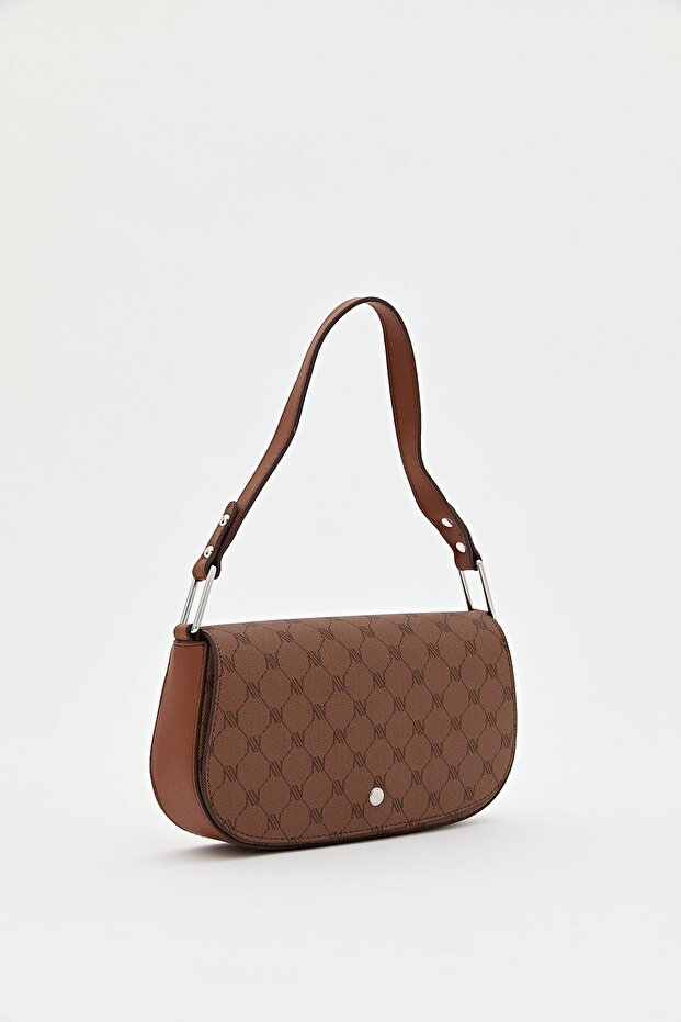 Monogram Covered Shoulder Bag Brown - 1