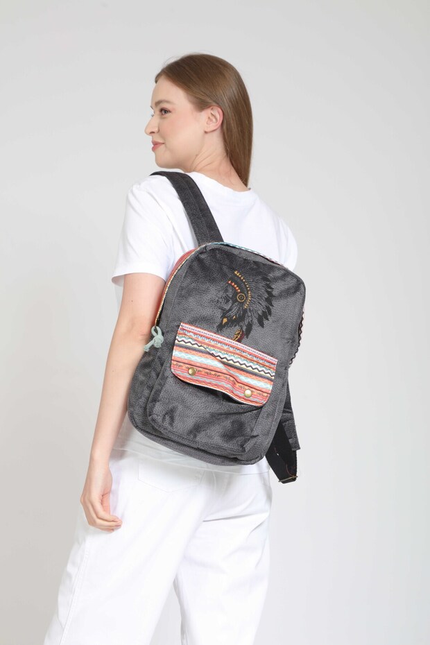 Native American Embroidered Ethnic Authentic Bohemian Daily Travel Backpack