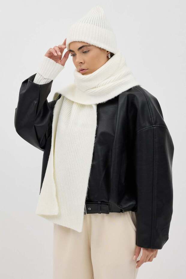 Fitilli Örme Atkı - 1