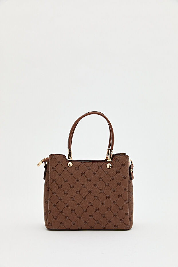 Monogram Tote Çanta Taba - 4