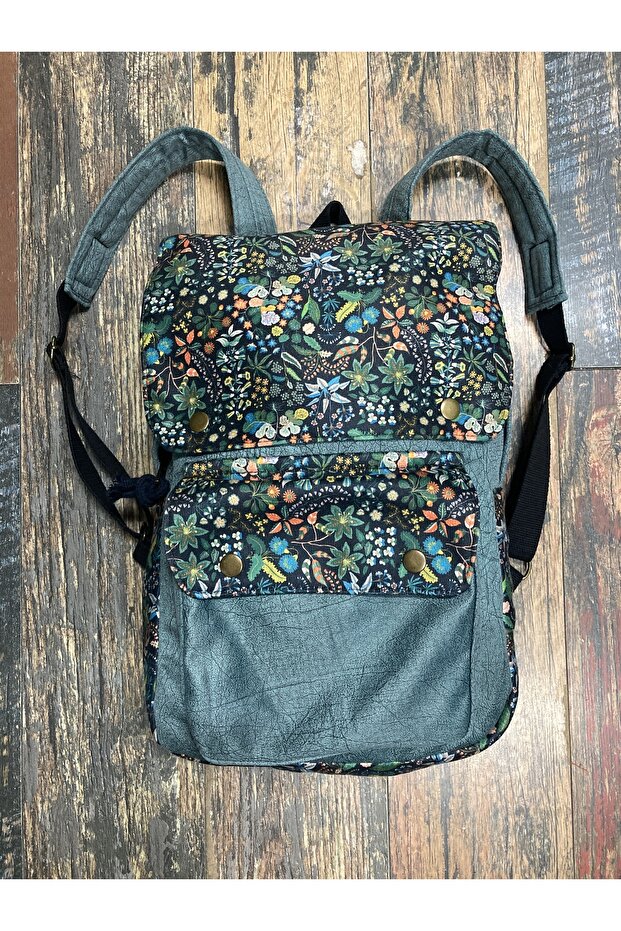 Ethnic Authentic Bohemian Pattern Backpack with Cover Daily Travel Camping Use