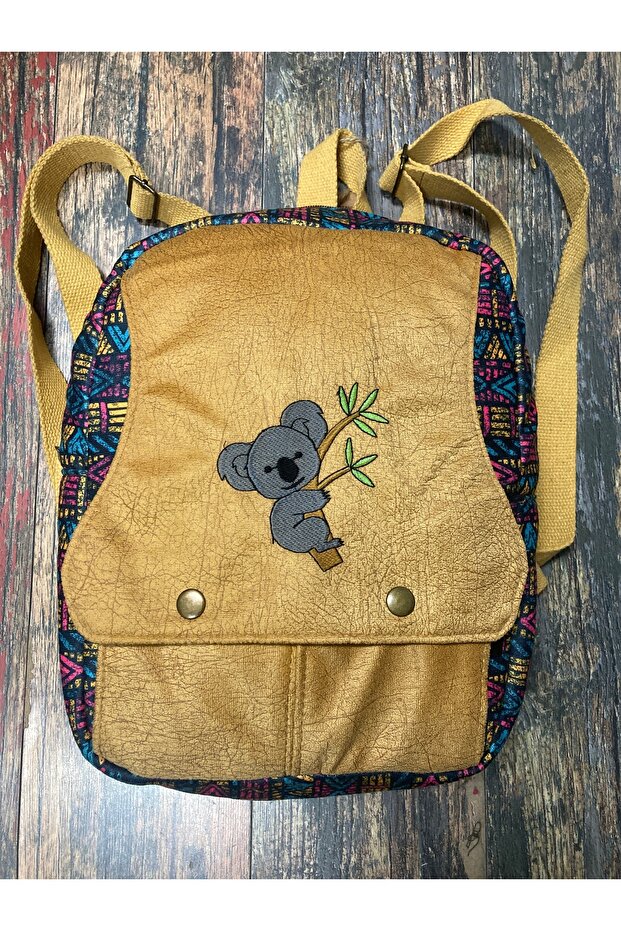 Koala Embroidered Ethnic Authentic Bohemian Backpack Daily Travel Use