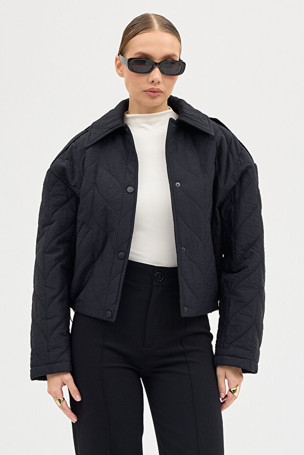 Regular Fit Lined Patterned Fully Padded Coat # 0254 - 3