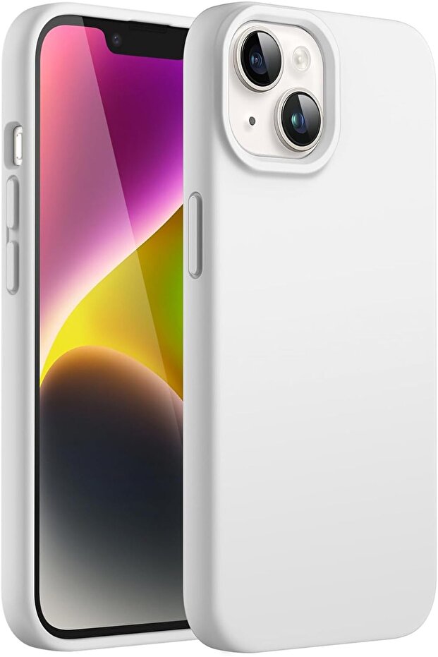 Silicone Case for iPhone 14 (6.1-inch) — Silky-Soft, Shockproof, Starlight