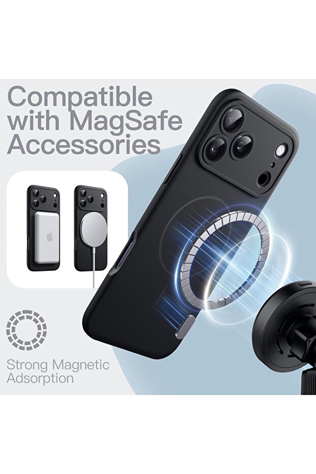 Magnetic Silicone Case for Pro Max, MagSafe Compatible with Camera Protection