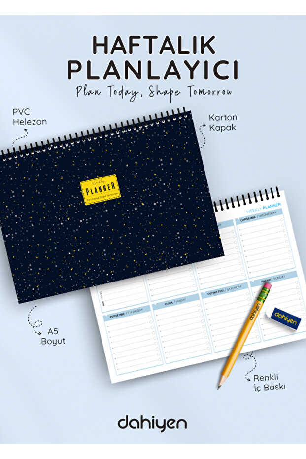 Weekly Planner – Star (A5 Size, 1 Year)