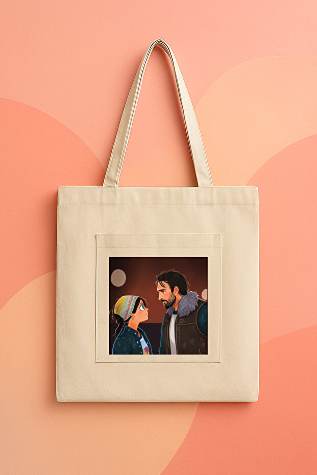 Adi̇l Koçari̇ Esme Furtuna Taşacak This Is the Sea Special Design Premium Printed Canvas Bag