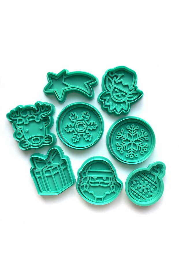 Santa Claus and Friends 8-Piece Cookie Cutter Set | Christmas Decorations | Sugar and Clay Dough