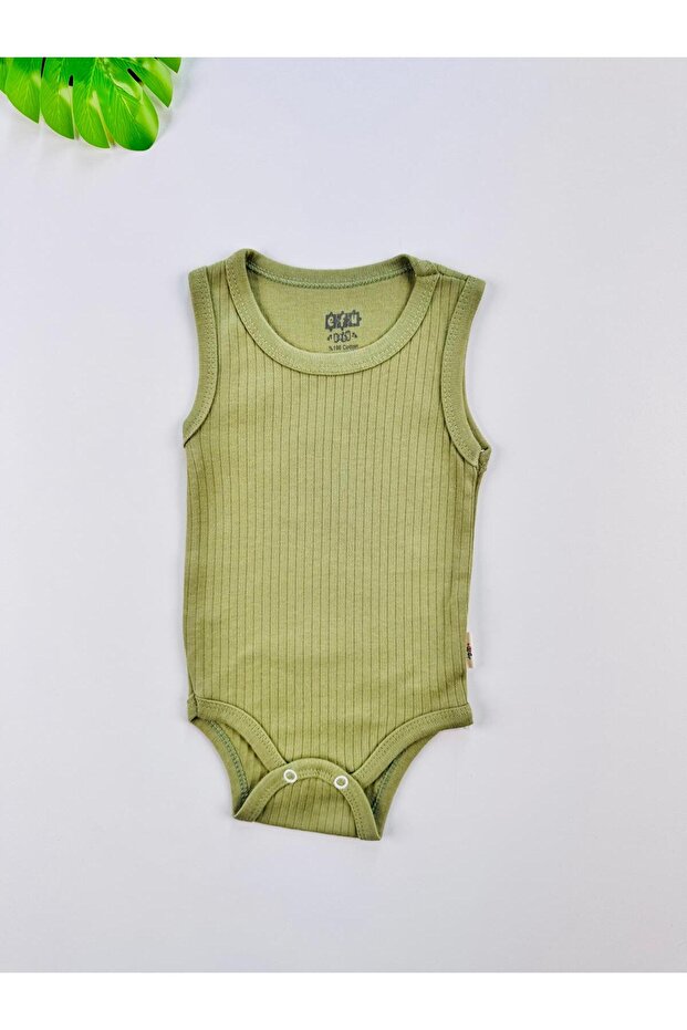 100% Cotton Corded Fabric Straps Baby Undershirt Bodysuit