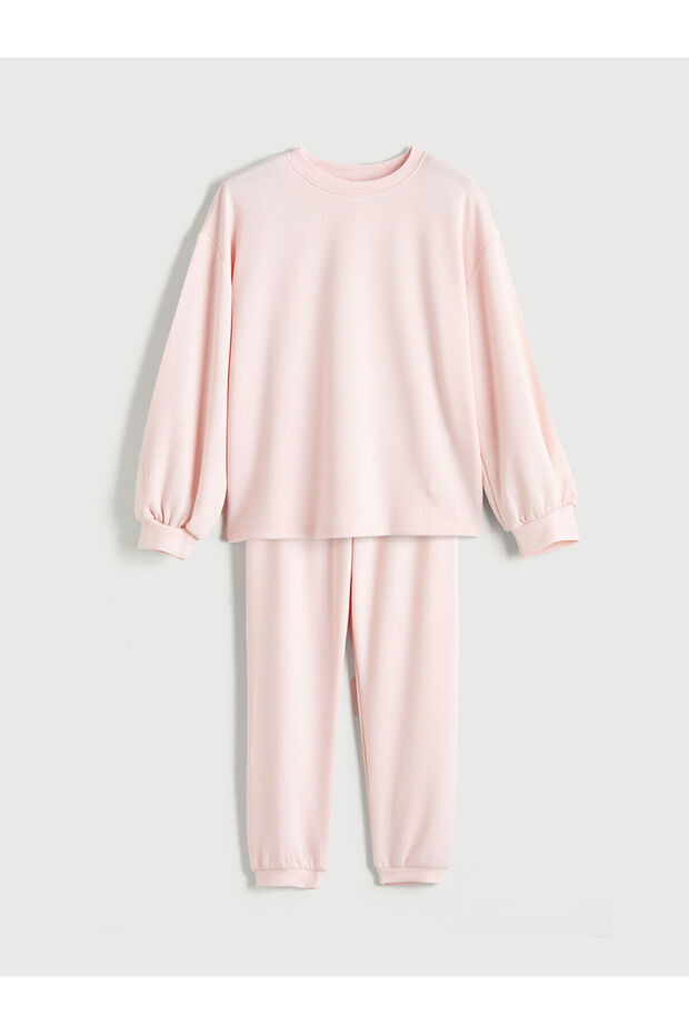 Özmarka New Season Crew Neck Girls' Pajama Set