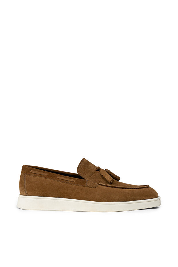 Men's Genuine Suede Tan Color Loafer Shoes