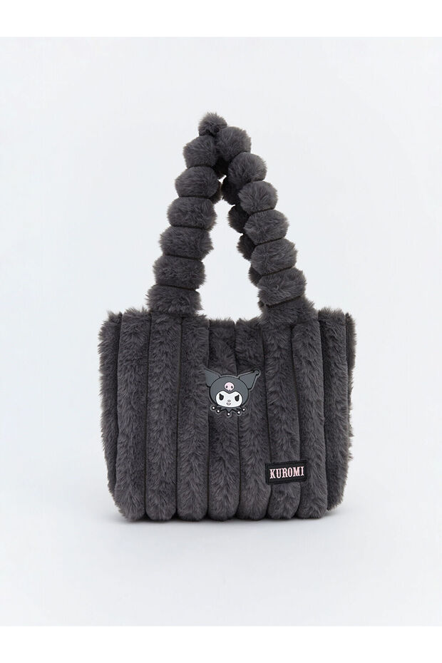 Ozmarka New Season Kuromi Printed Girl's Plush Shoulder Bag