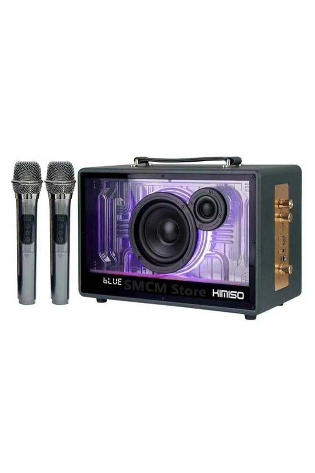 Bluetooth Wireless Speaker with 2 Microphones - Multifunctional Karaoke Sound System