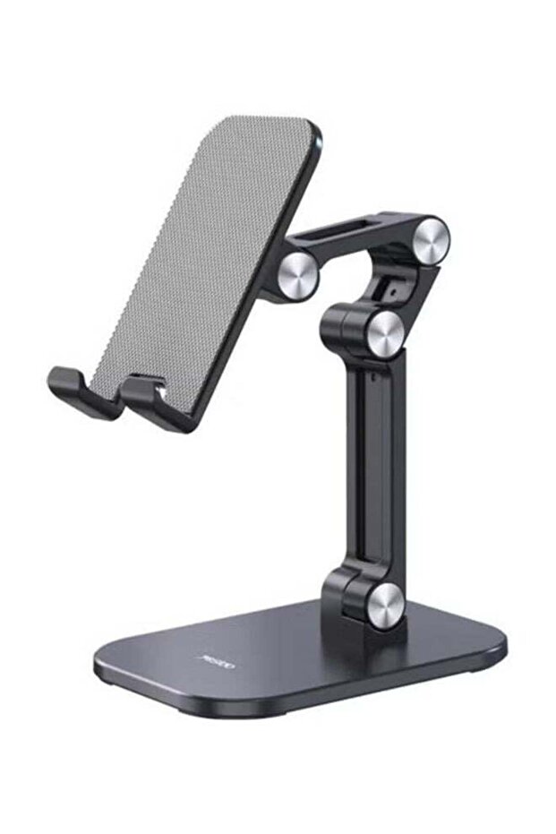 Double Folding Mobile and Tablet Holder – Adjustable Stand (Black)