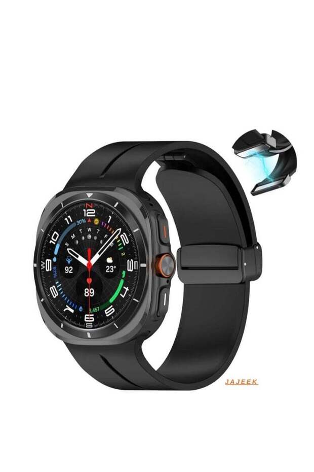 Magnetic D-Buckle Silicone Band for Samsung Galaxy Watch 7 Ultra (2024)