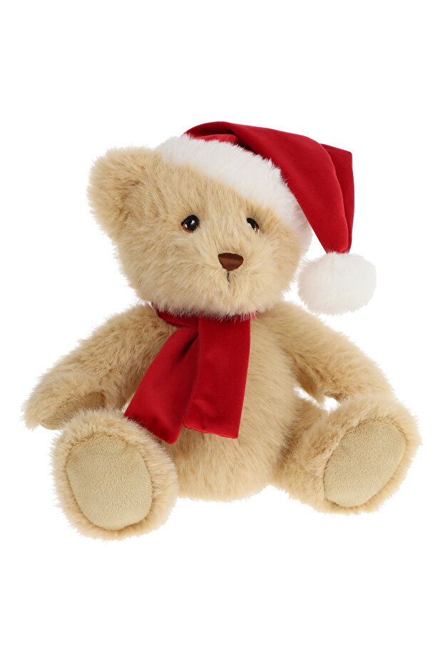 20cm Keeleco Christmas Bear With Hat & Scarf
