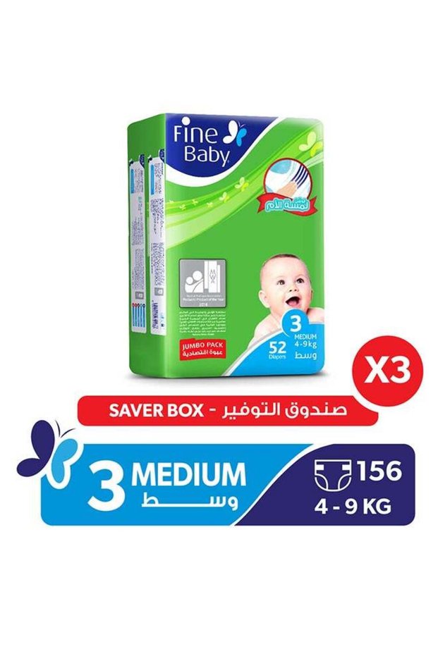 Mother’s Touch Lotion Medium Diapers, Jumbo Pack, Size 3 (4-9 Kgs), 156 Count