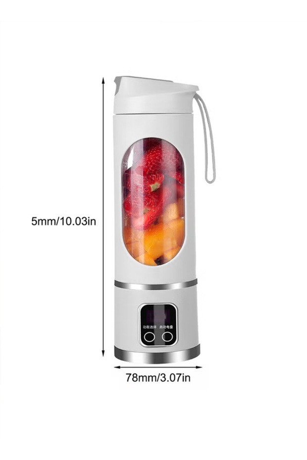 Portable Blender, USB-C Rechargeable Smoothie Maker with LED Battery Indicator – 450ml - 2