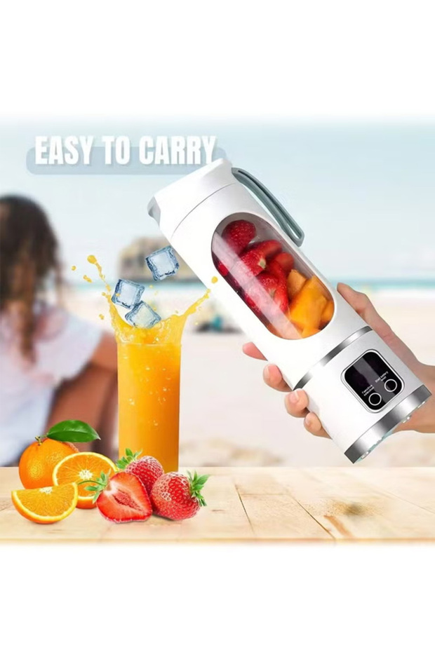 Portable Blender, USB-C Rechargeable Smoothie Maker with LED Battery Indicator – 450ml - 3