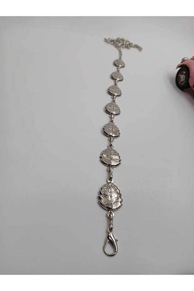 Silver Plated Leaf Figured Women's Trouser Belt, Dress Belt, Coat Belt