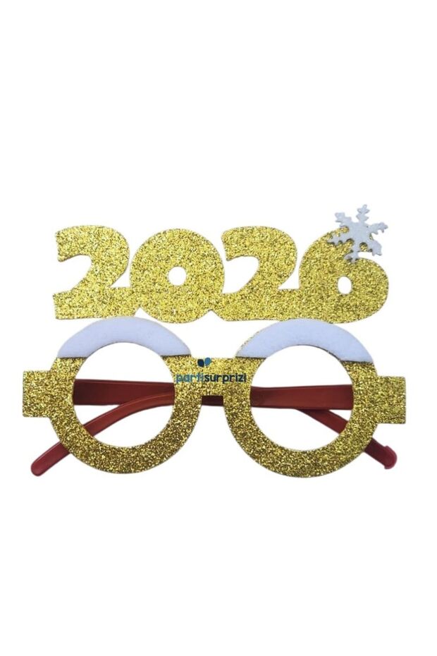New Year's Party 2026 Gold Party Glasses 1 Piece