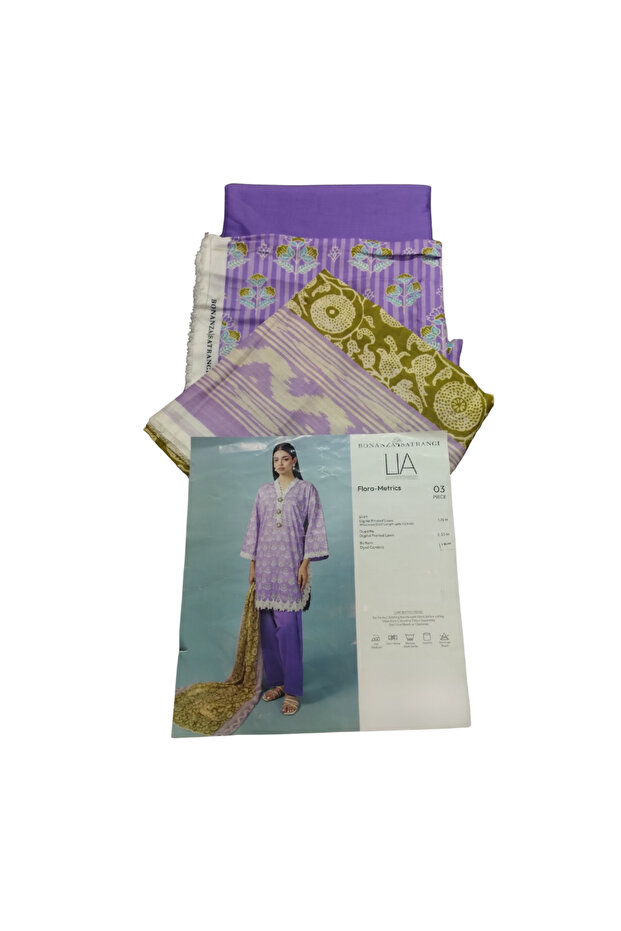 Lady Dress 3PC Digital Printed Lawn 3PC Suit Unstitched Gardenia